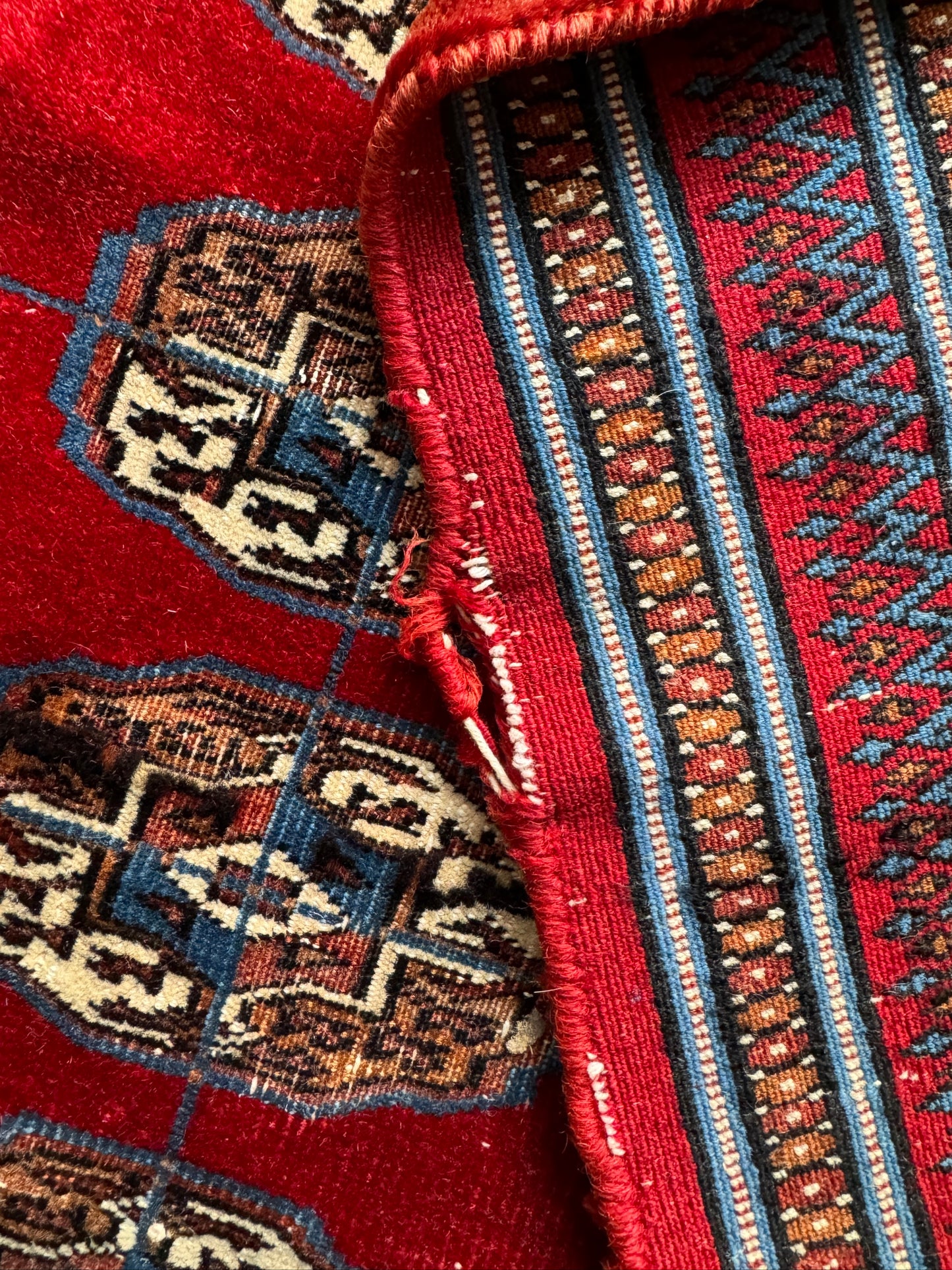 Handmade Bokhara Rug 3.3 x 3.3 ft