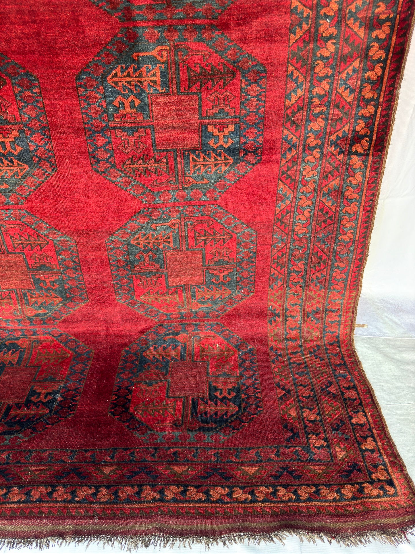 Handmade Afghan Ersari Rug 9.2 x 6 ft