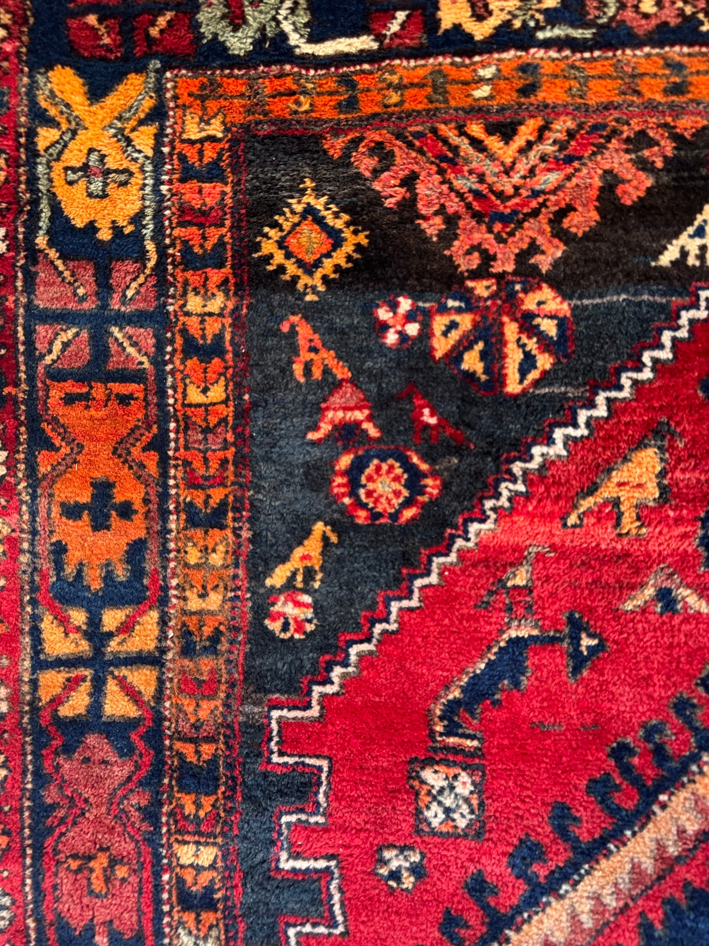 Handmade Persian Hamadan Rug 200 x 144 cm | 6.6 x 4.72 cm