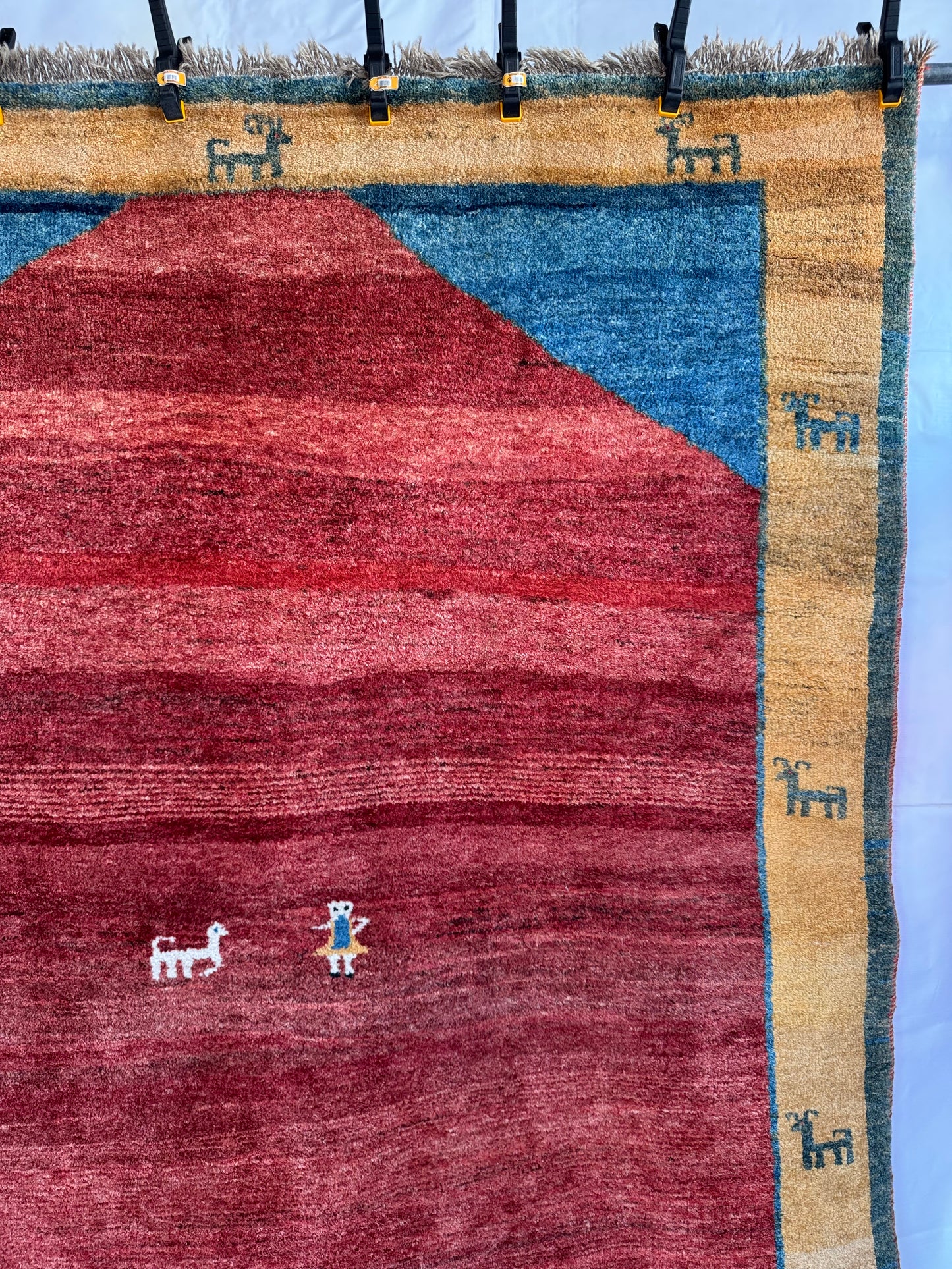 Handmade Persian Gabbeh Rug 220 x 175 cm | 7.22 x 5.74 ft