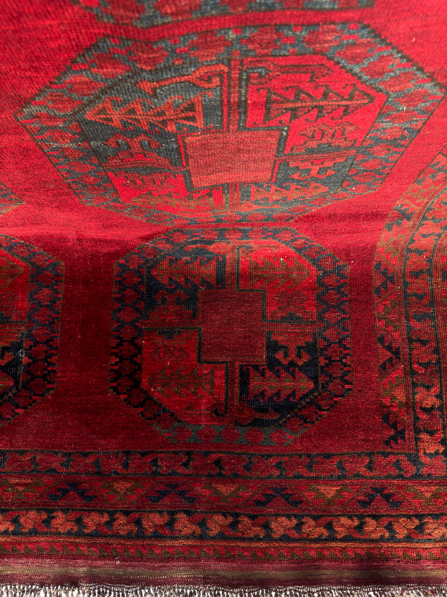 Handmade Afghan Ersari Rug 9.2 x 6 ft