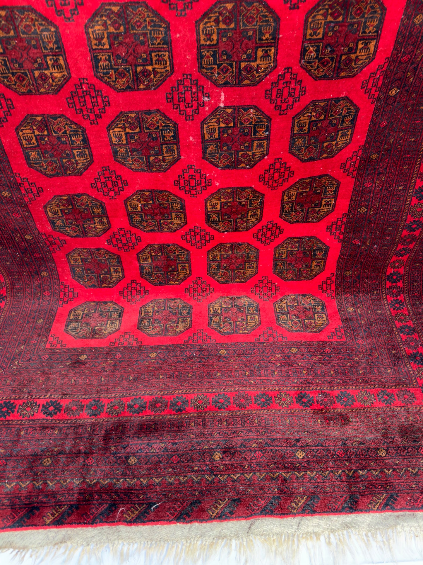 Handmade Ersari Rug 9.74 x 6.73 ft