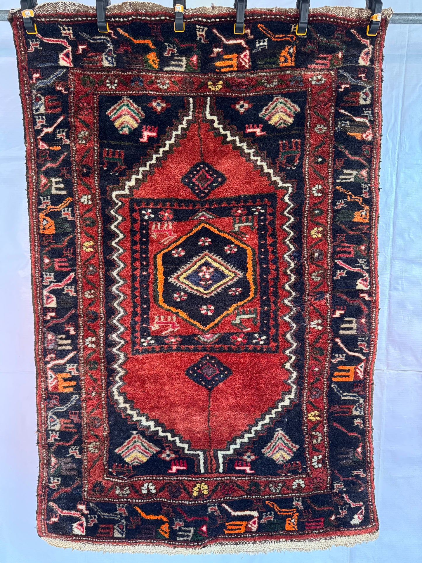 Handmade Persian Hamadan Rug 150 x 95 cm | 4.92 x 3.12 ft