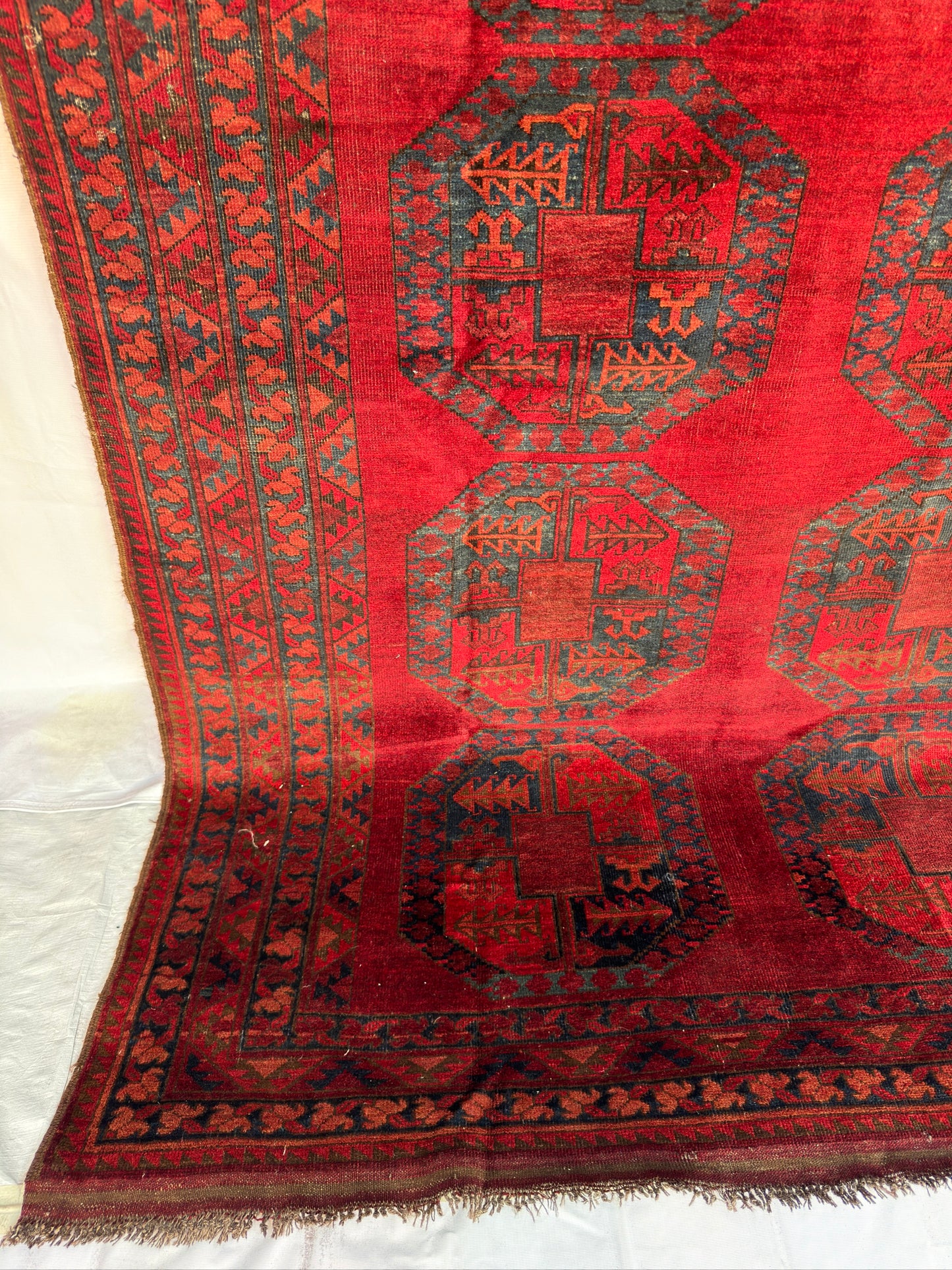 Handmade Afghan Ersari Rug 9.2 x 6 ft