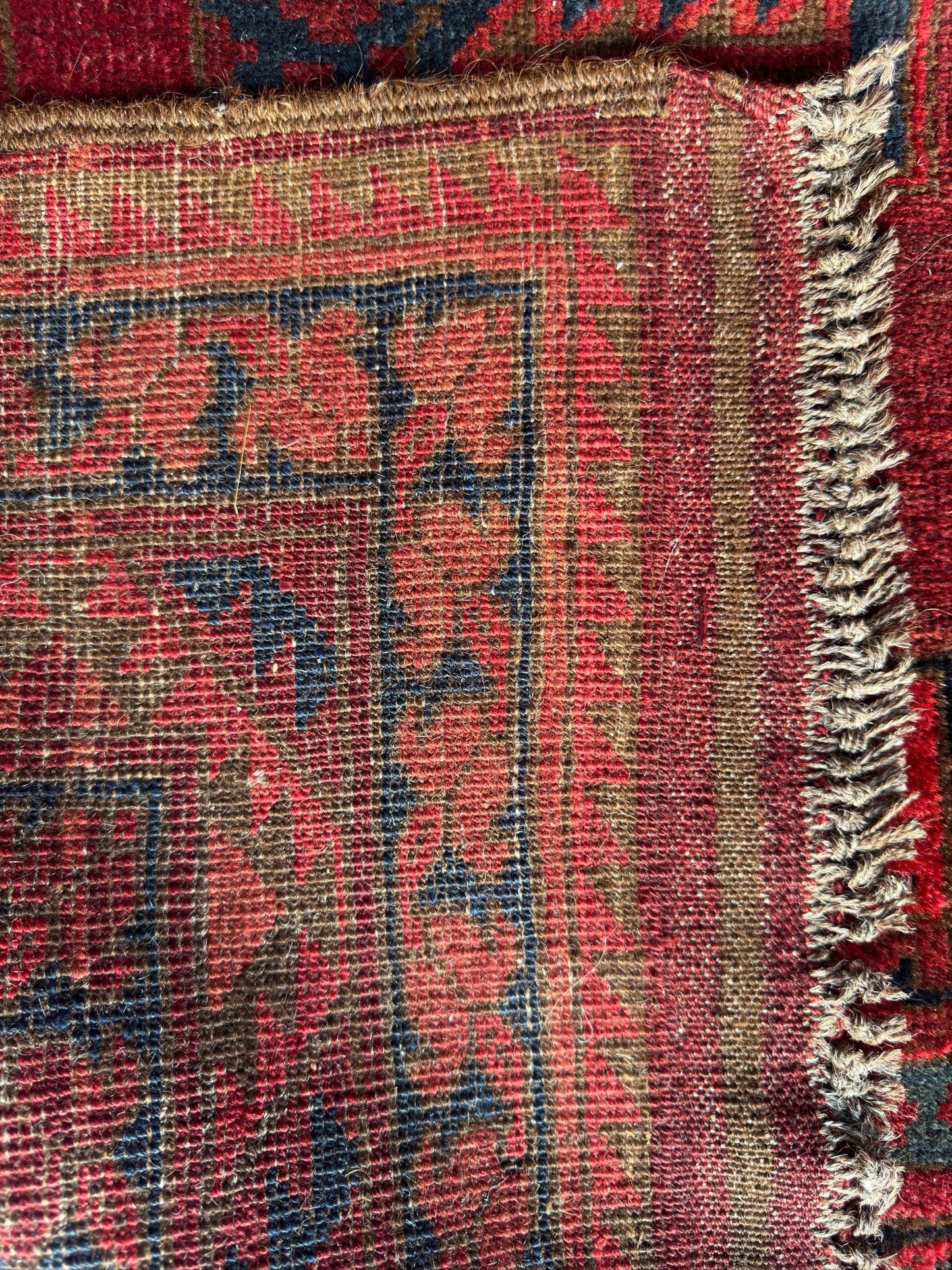 Handmade Afghan Ersari Rug 9.2 x 6 ft