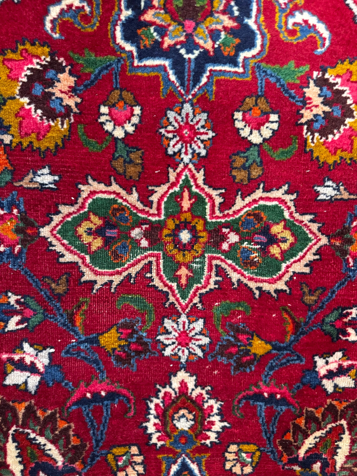 Handmade Persian Mashad Rug 364 x 307 cm | 12 x 10 ft
