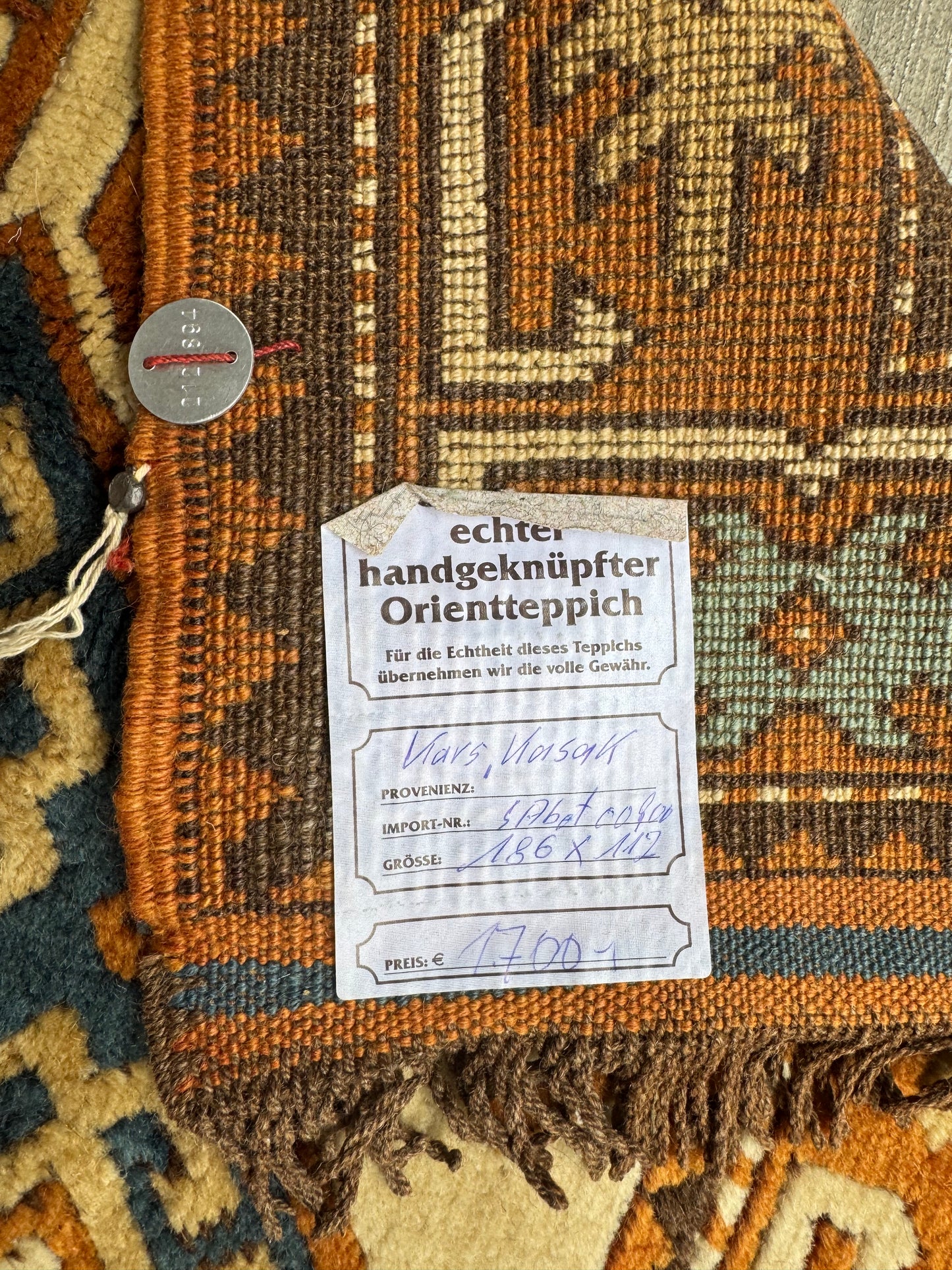 Handmade Kars Kazak Rug 186 x 112 cm | 6.1 x 3.67 ft