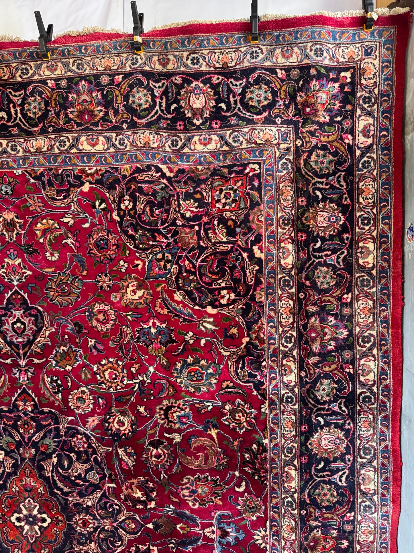 Handmade Persian Mashad Rug 390 x 295 cm | 12.8 x 9.68 ft