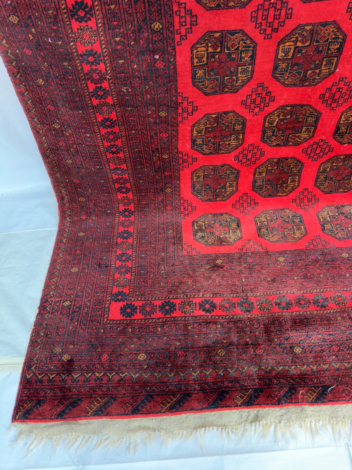 Handmade Ersari Rug 9.74 x 6.73 ft
