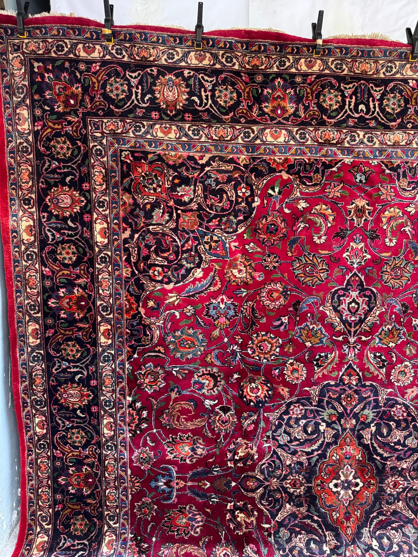 Handmade Persian Mashad Rug 390 x 295 cm | 12.8 x 9.68 ft
