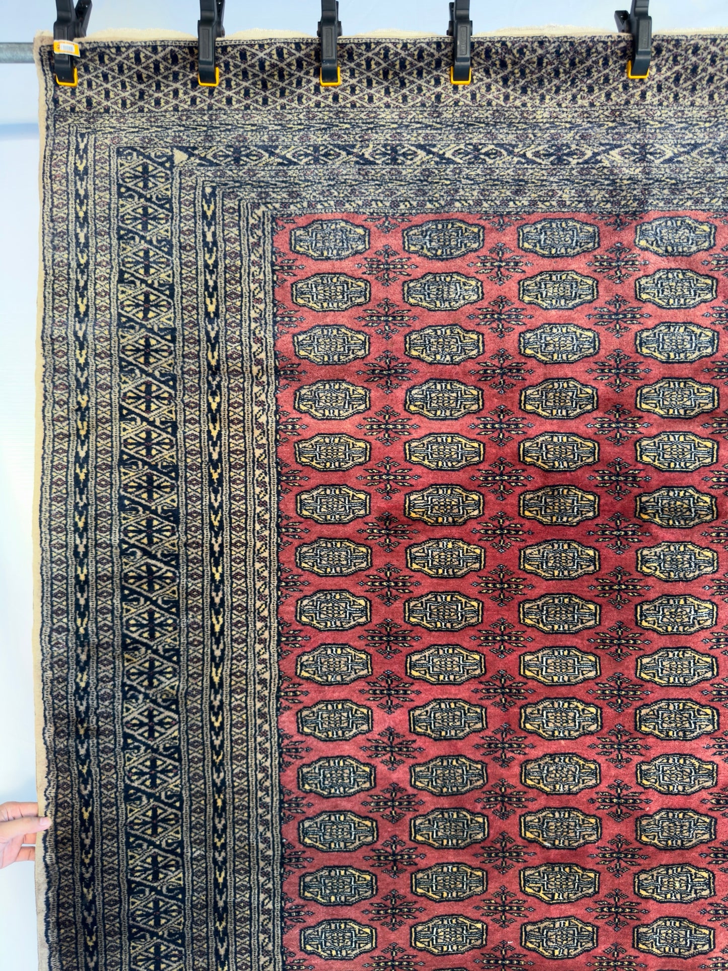 Handmade Bokhara Rug 7.3 x 4.7 ft