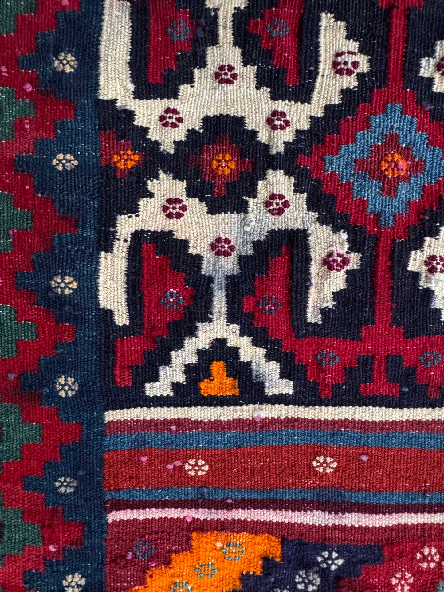 Handmade Cicim Kilim 186 x 116 cm | 6.1 x 3.81 ft