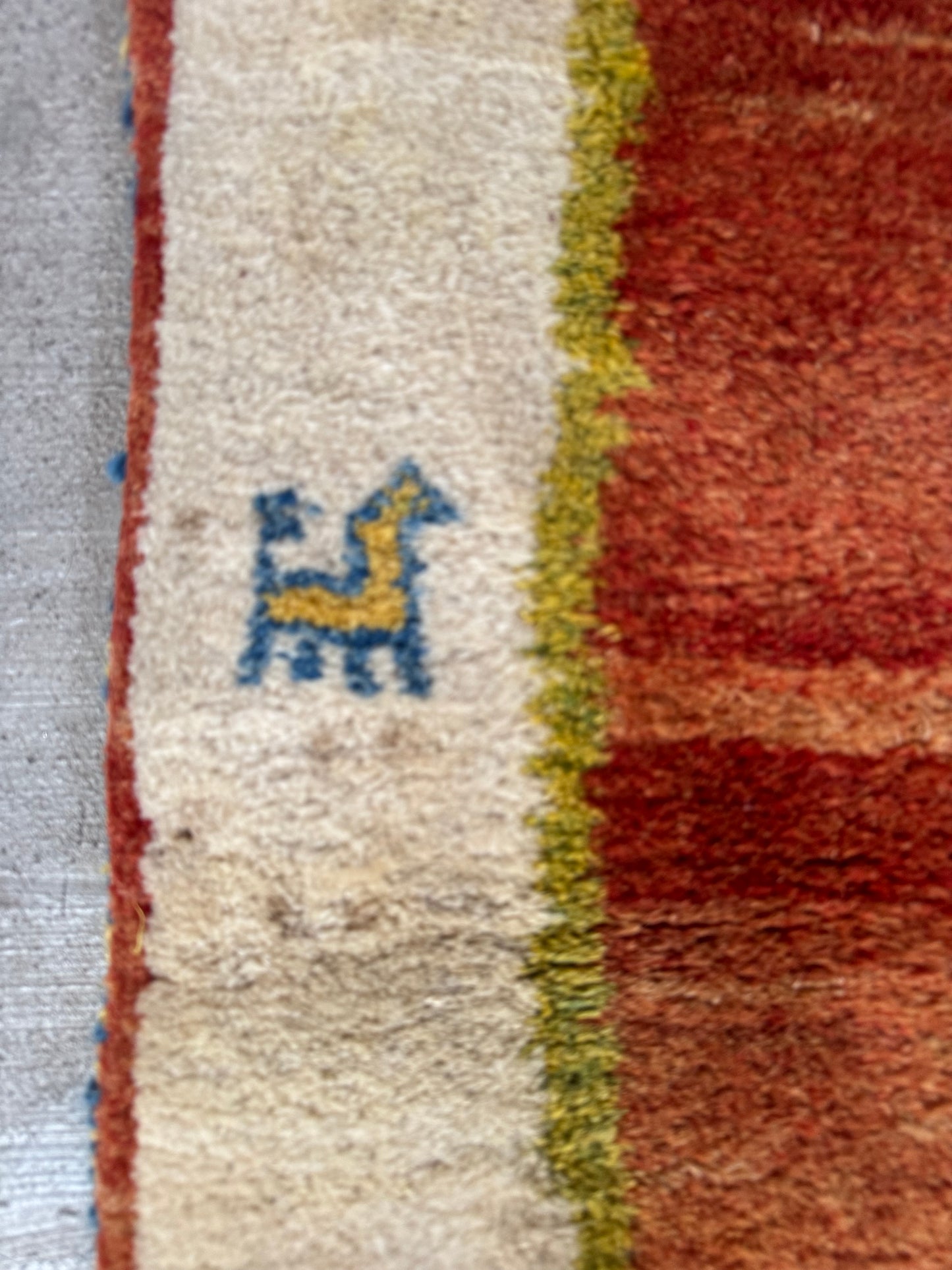 Handmade Persian Gabbeh 190 x 107 cm | 6.23 x 3.51 ft