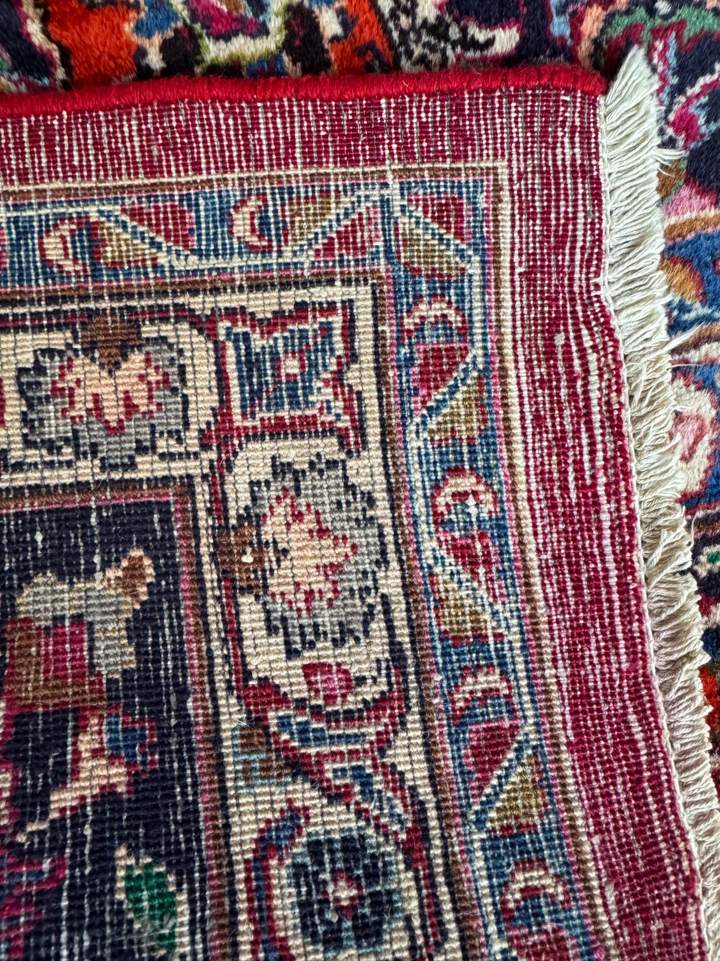 Handmade Persian Mashad Rug 390 x 295 cm | 12.8 x 9.68 ft