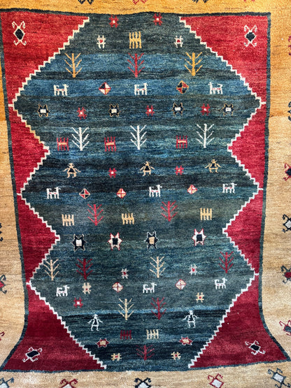 Handmade Persian Gabbeh 265 x 210 cm | 8.69 x 6.89 ft