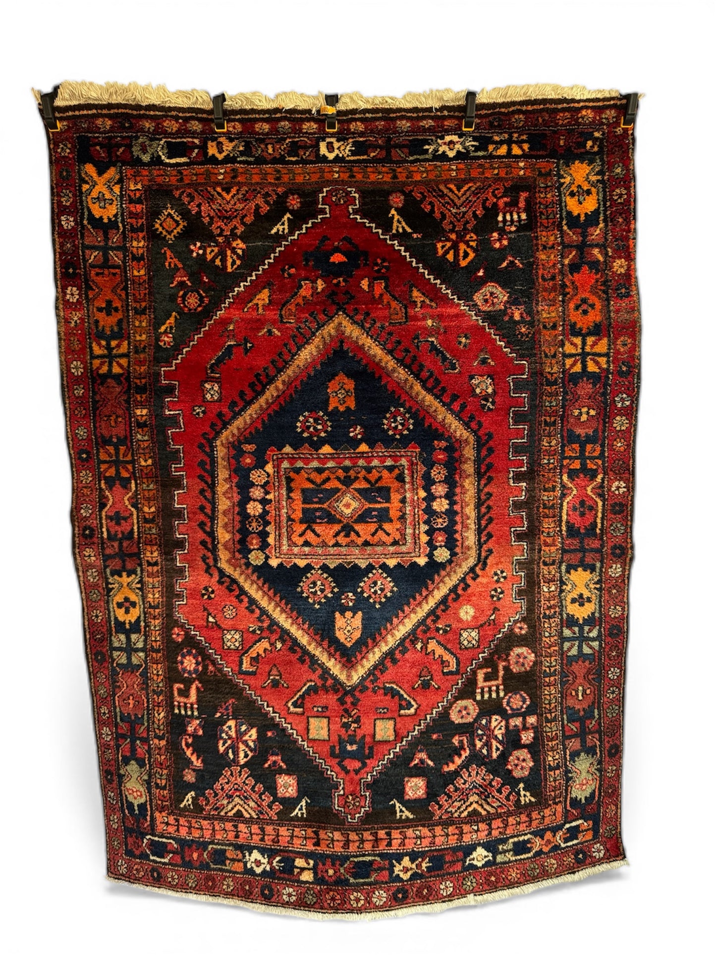 Handmade Persian Hamadan Rug 200 x 144 cm | 6.6 x 4.72 cm