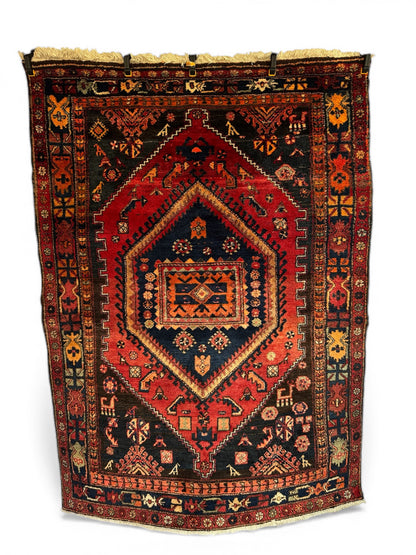 Handmade Persian Hamadan Rug 200 x 144 cm | 6.6 x 4.72 cm