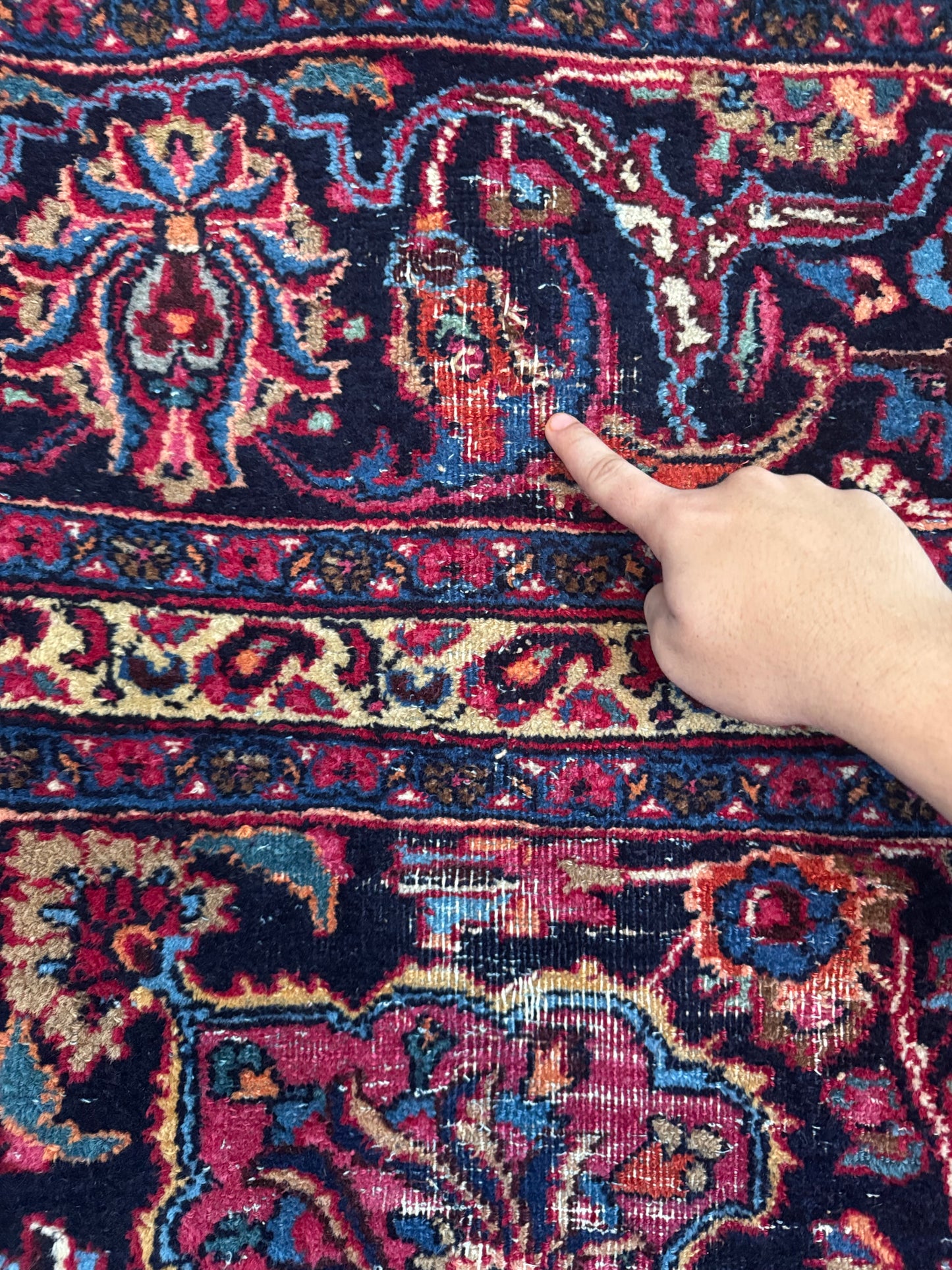 📌 RESERVED Handmade Persian Mashad Rug 390 x 290 cm | 12.8 x 9.5 ft