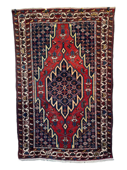 Handmade Persian Mazlaghan 200 x 130 cm | 6.56 x 4.27 ft