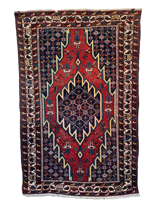 Handmade Persian Mazlaghan 200 x 130 cm | 6.56 x 4.27 ft
