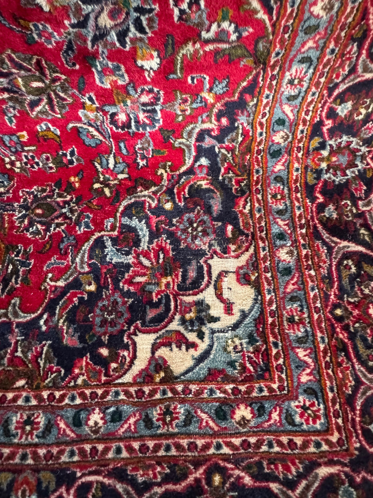 Handmade Persian Kashan Rug 306 x 202 cm. | 10 x 6.6 ft