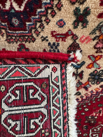 Handmade Persian Abadeh Rug 148 x 63 cm | 4.86 x 2.07 ft