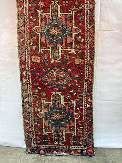 Handmade Persian Karaja Runner 210 x 63 cm | 6.89 x 2.07 ft