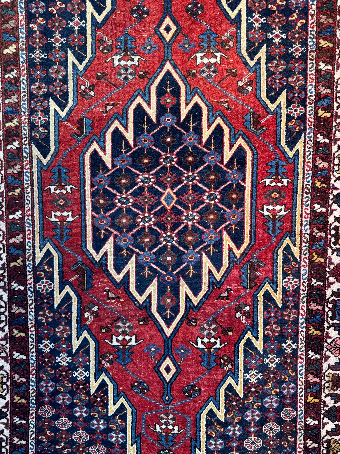 Handmade Persian Mazlaghan 200 x 130 cm | 6.56 x 4.27 ft