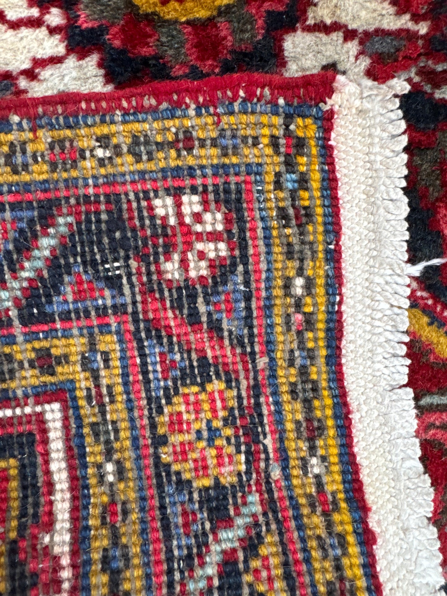 📌 RESERVED Handmade Persian Heriz Rug 100 x 78 cm | 3.3 x 2.6 ft