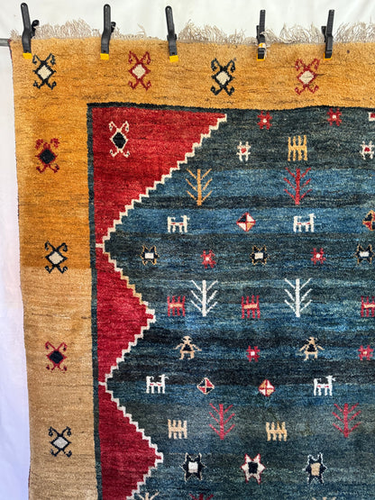 Handmade Persian Gabbeh 265 x 210 cm | 8.69 x 6.89 ft
