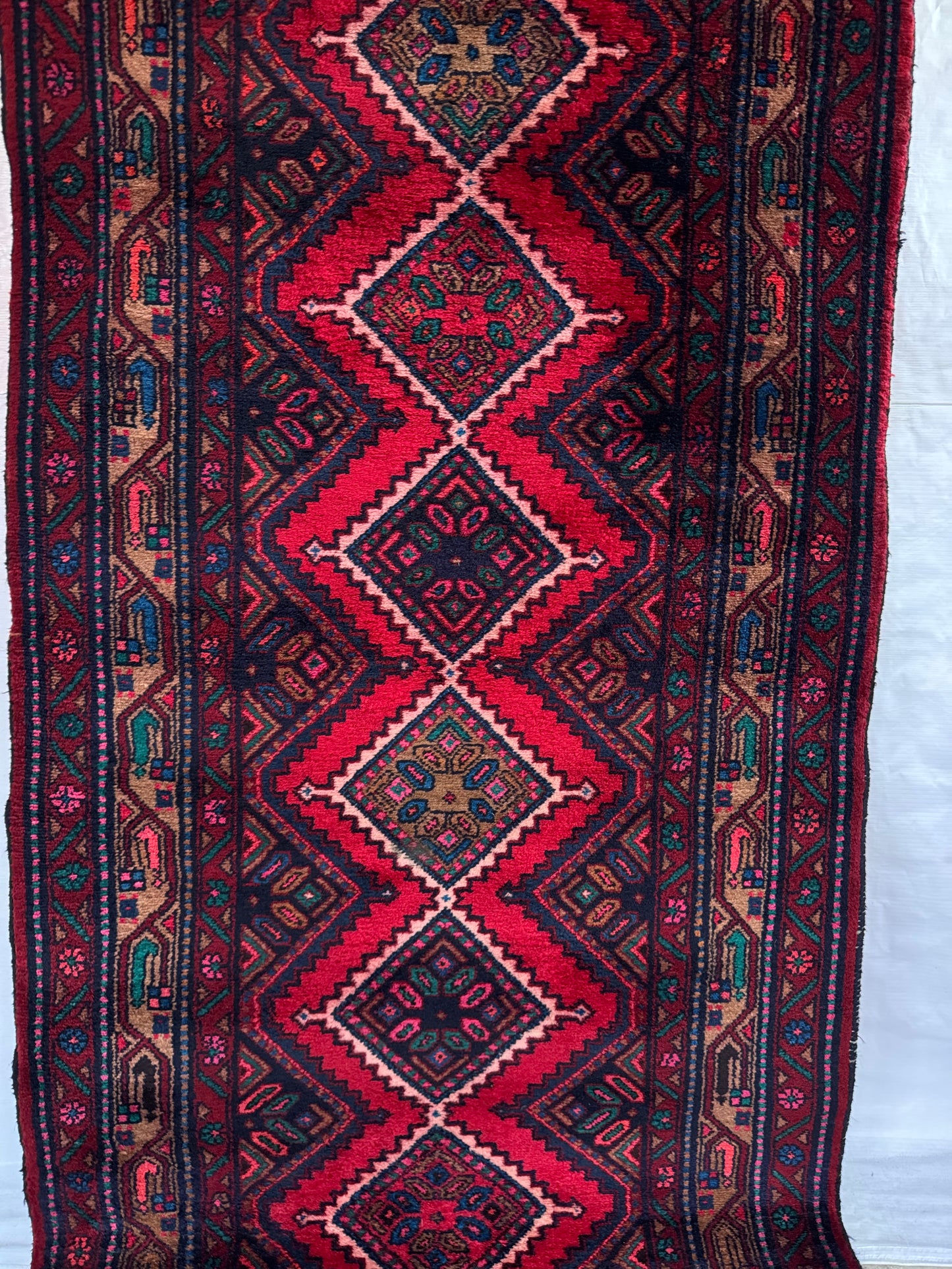 Handmade Persian Chennar Runner 310 x 107 cm | 10.17 x 3.51 ft 