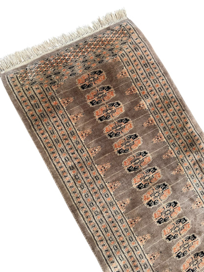 📌 RESERVED Handmade Bokhara Rug 178 x 64 cm | 5.8 x 2.1 ft