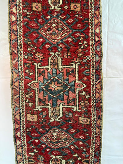 Handmade Persian Karaja Runner 210 x 63 cm | 6.89 x 2.07 ft