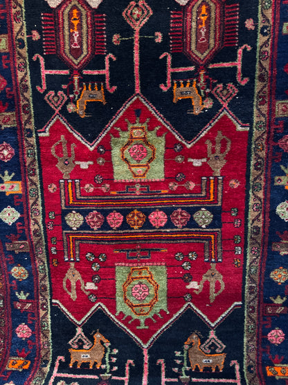 📌 RESERVED Handmade Persian Hamadan 290 x 149 cm | 9.5 x 5 ft