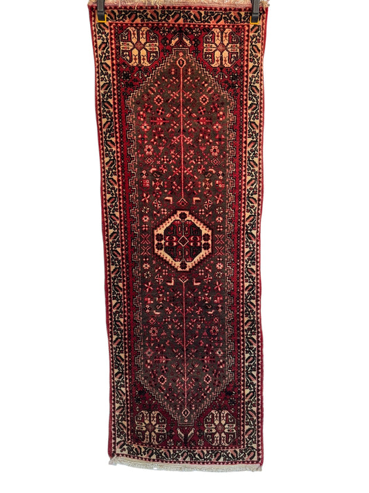 📌 RESERVED Handmade Persian Abadeh Runner 157 x 56 cm | 5.15 x 1.84 ft