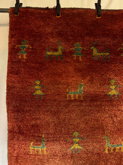 Handmade Persian Gabbeh 173 x 98 cm | 5.68 x 3.22 ft