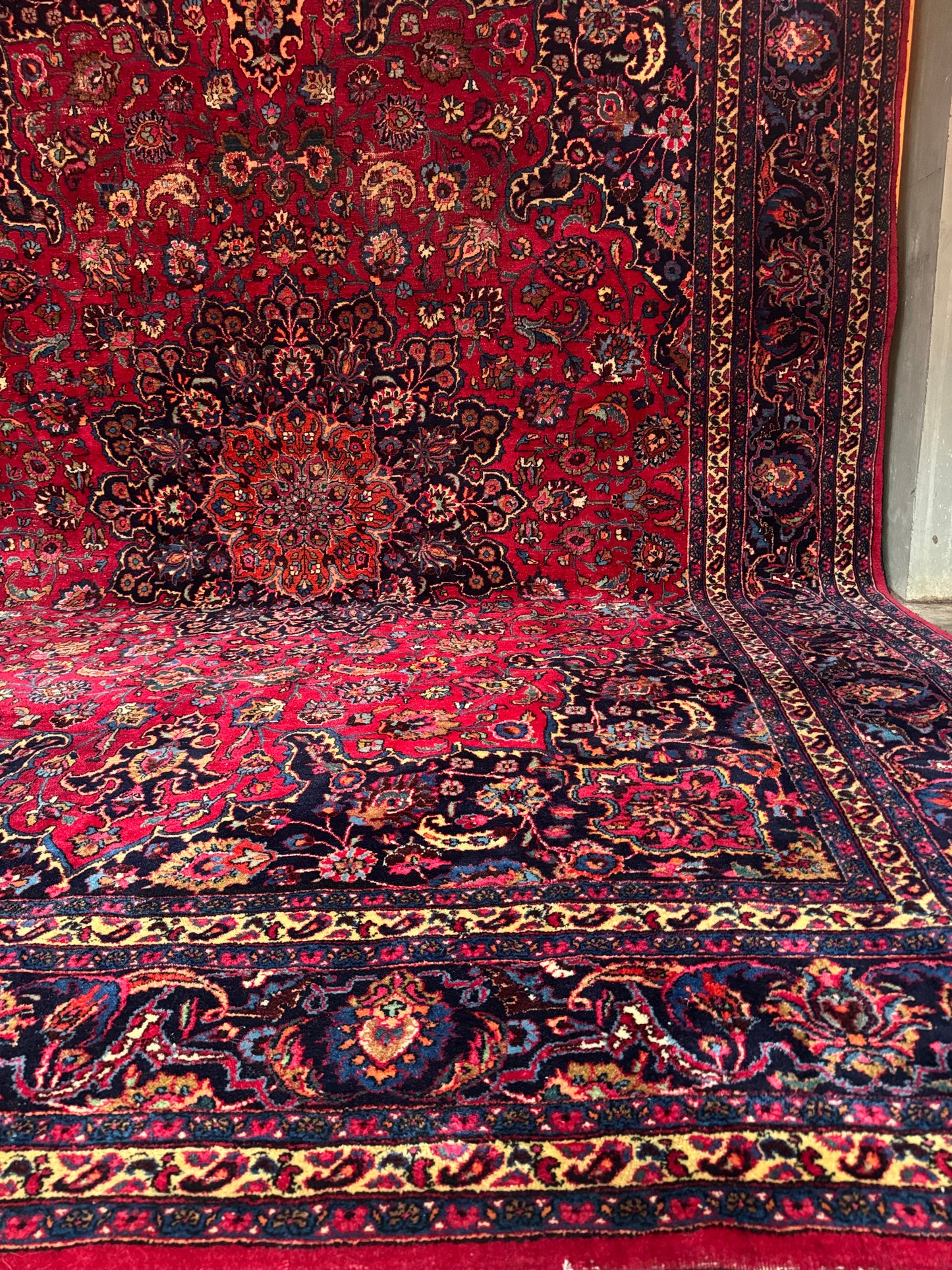 📌 RESERVED Handmade Persian Mashad Rug 390 x 290 cm | 12.8 x 9.5 ft
