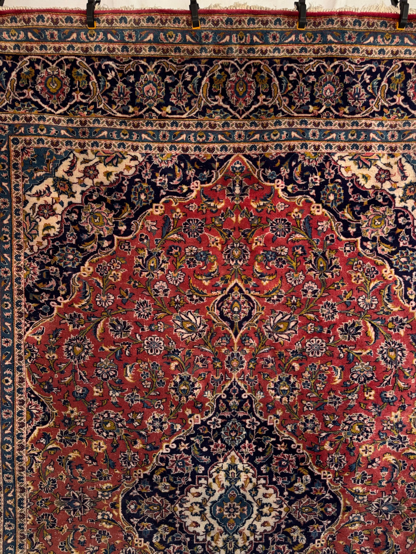 Handmade Persian Kashan Rug 344 x 243 cm | 11.3 x 8 ft