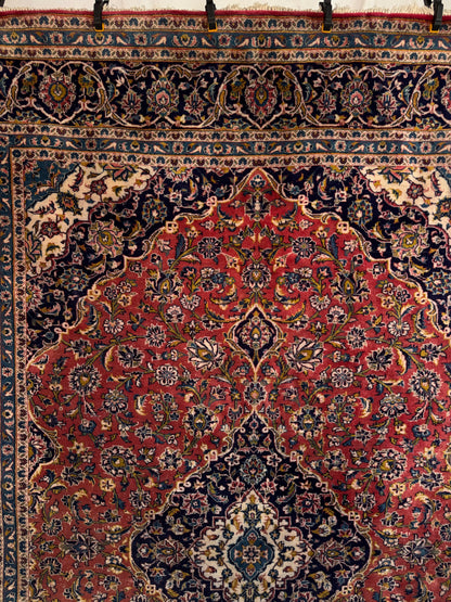 Handmade Persian Kashan Rug 344 x 243 cm | 11.3 x 8 ft