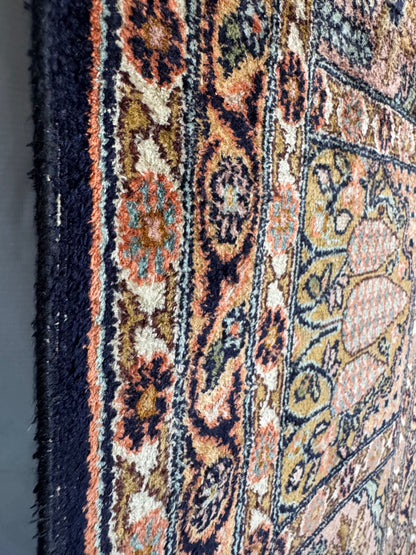 📌 RESERVED Handmade Indo Kashmir Silk Rug 320 x 240cm | 10.5 x 7.87 ft