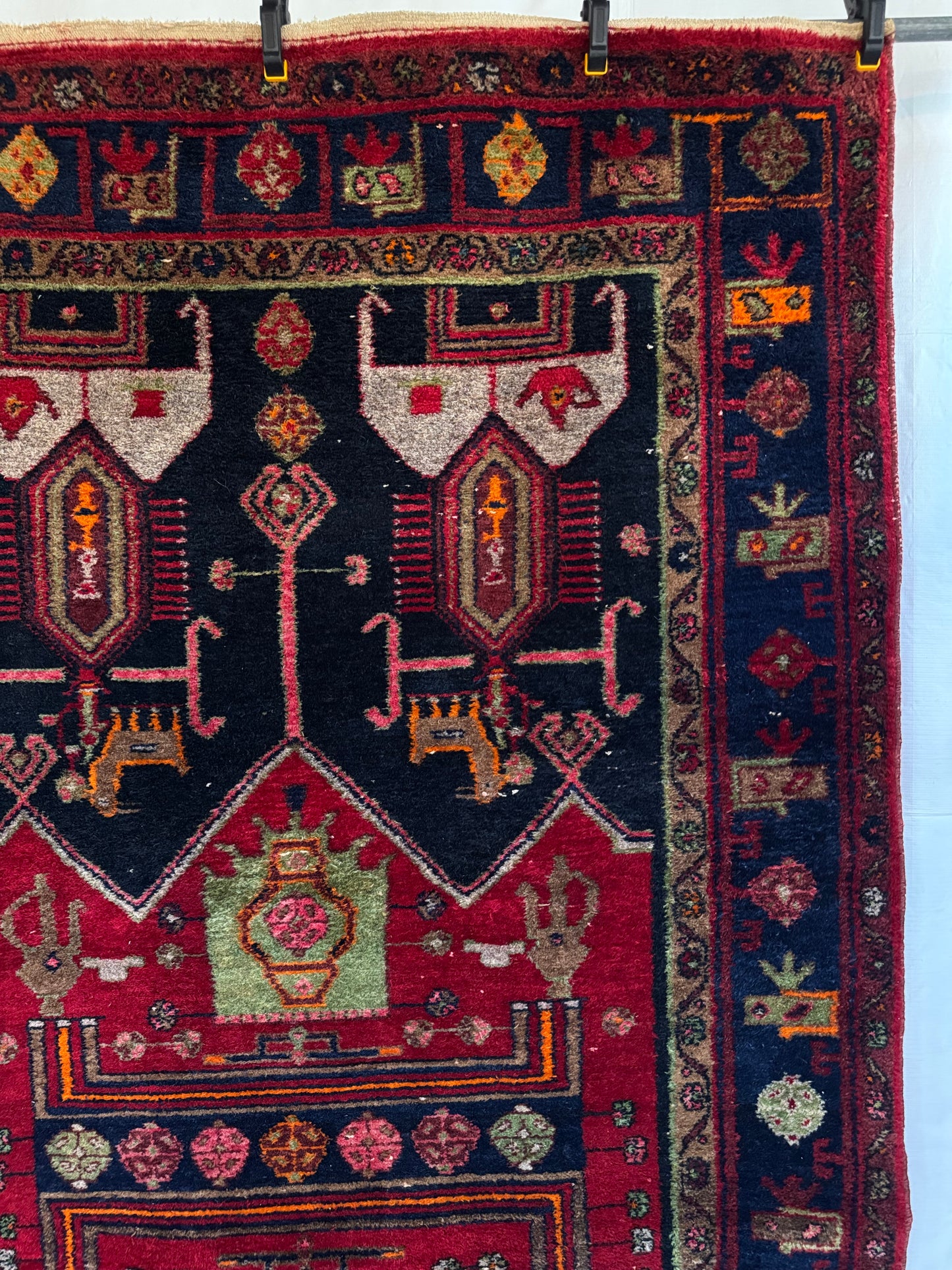 📌 RESERVED Handmade Persian Hamadan 290 x 149 cm | 9.5 x 5 ft