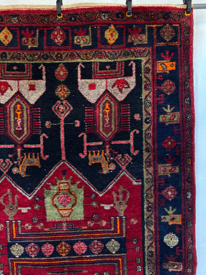 📌 RESERVED Handmade Persian Hamadan 290 x 149 cm | 9.5 x 5 ft