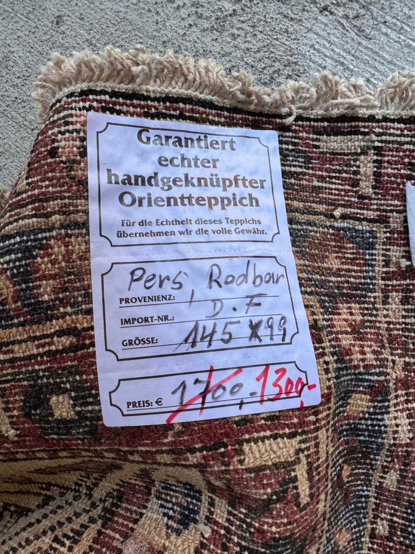 Handmade Persian Roudbar Rug
145 x 99 cm | 4.76 x 3.25 ft