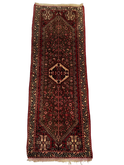 📌 RESERVED Handmade Persian Abadeh Runner 157 x 56 cm | 5.15 x 1.84 ft