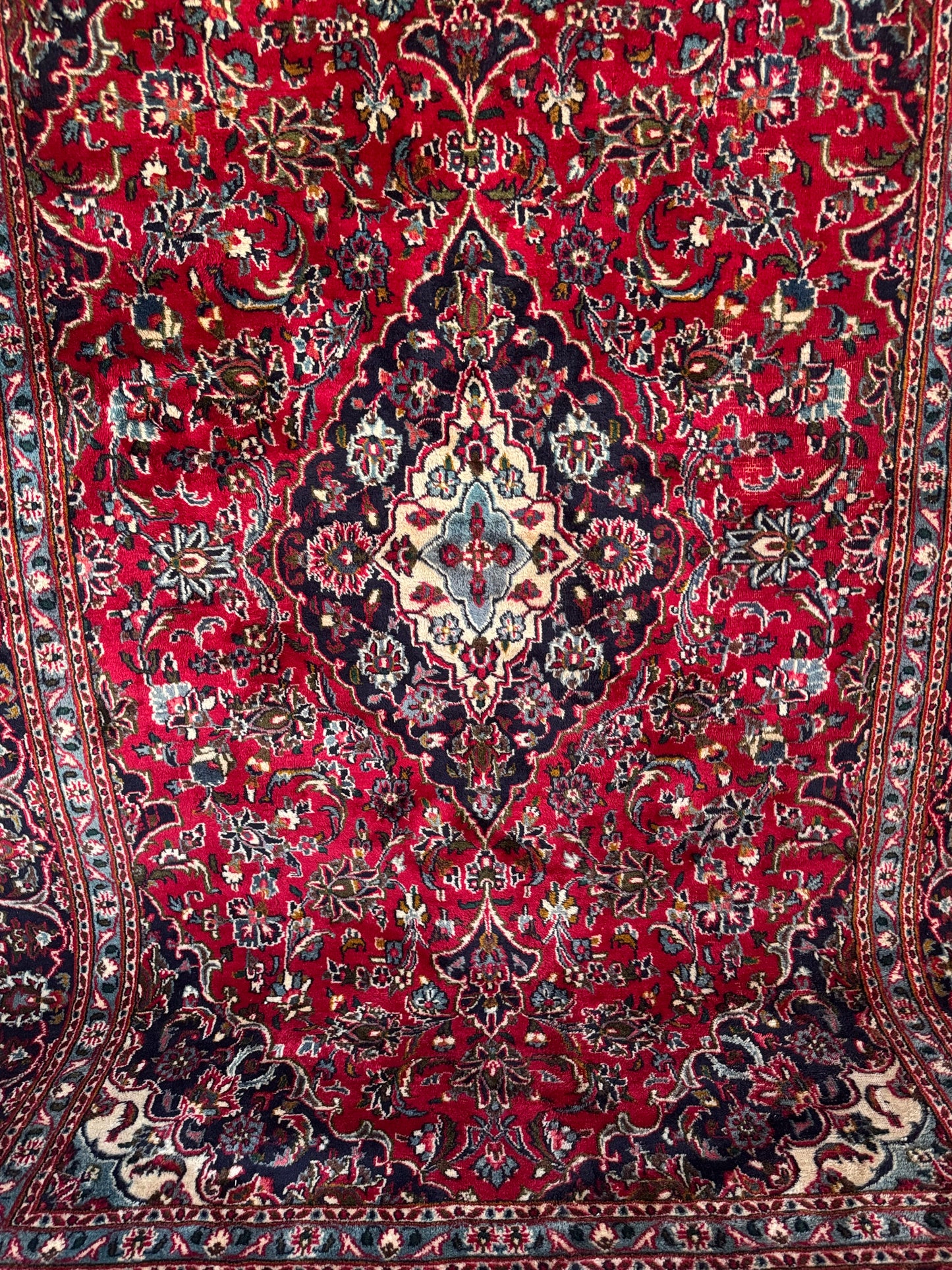 Handmade Persian Kashan Rug 306 x 202 cm. | 10 x 6.6 ft