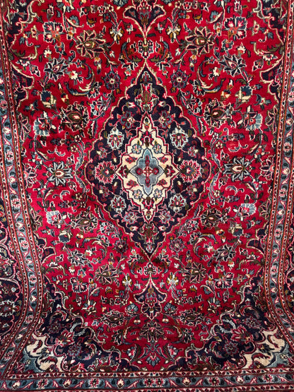 Handmade Persian Kashan Rug 306 x 202 cm. | 10 x 6.6 ft