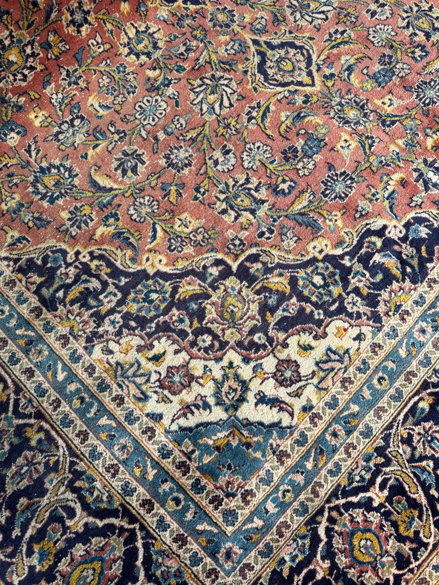 Handmade Persian Kashan Rug 344 x 243 cm | 11.3 x 8 ft