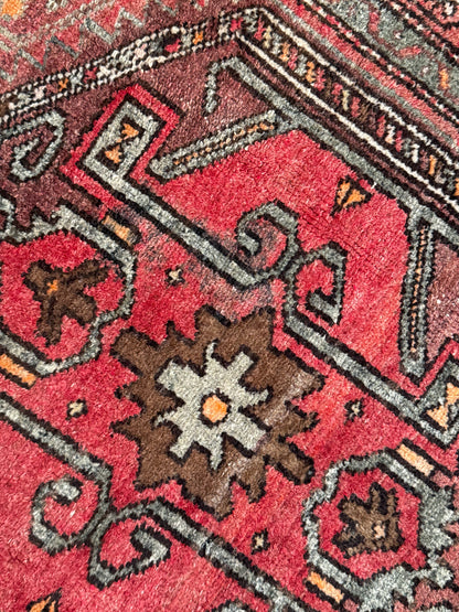 Handmade Persian Hamadan Runner 280 x 108 cm | 9.2 x 3.5 ft