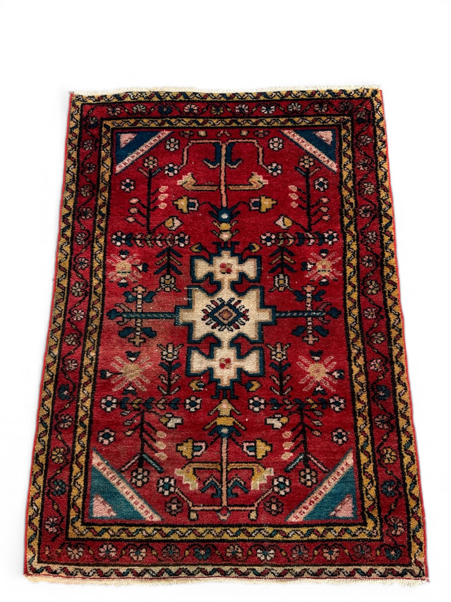 Handmade Persian Hamadan Rug 145 x 103 cm | 4.8 x 3.4 ft