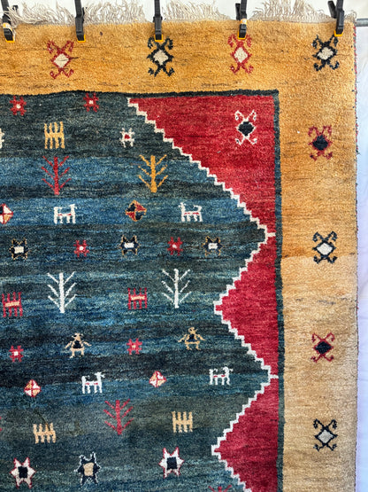 Handmade Persian Gabbeh 265 x 210 cm | 8.69 x 6.89 ft